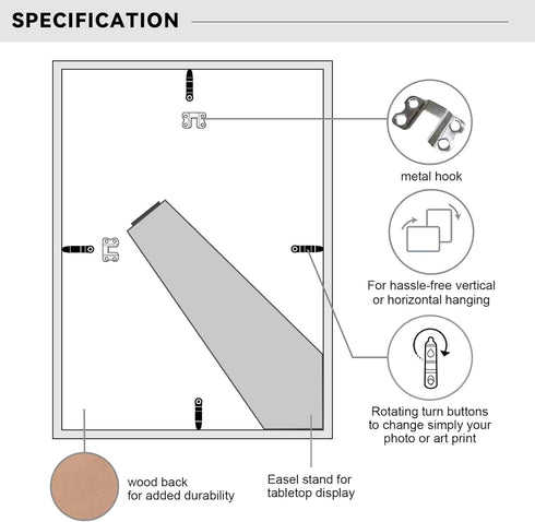 8x10 5x7 8x10 Display,Walnut,1 Pack Boarding Picture Frame,Display photo with Mat or picture without,Photo Frame