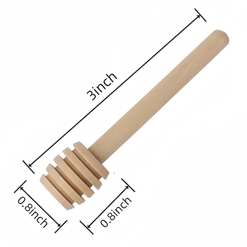 CINBILCORN 4 Sticks,3 Inches Pcs Wooden Honey Dipper Honey Comb Stick Honey Spoon Honey Wand for Honey Collecting