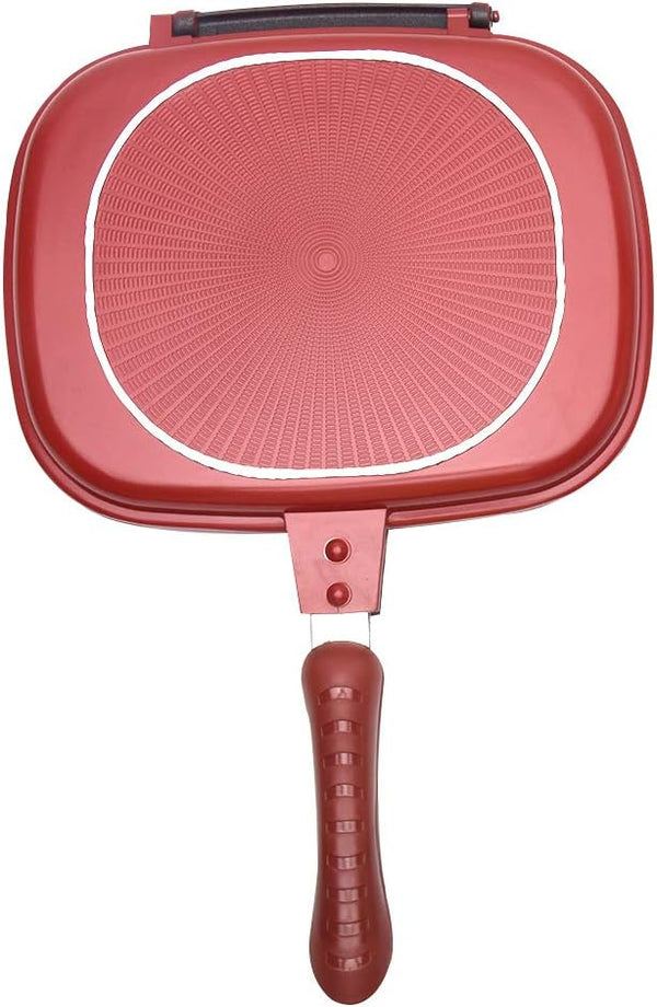 Square Double Sided Frying Pan, Non-stick Kitchen Baking Pancake Pan, Indoor/Outdoor Camping Sandwich Toaster Grill