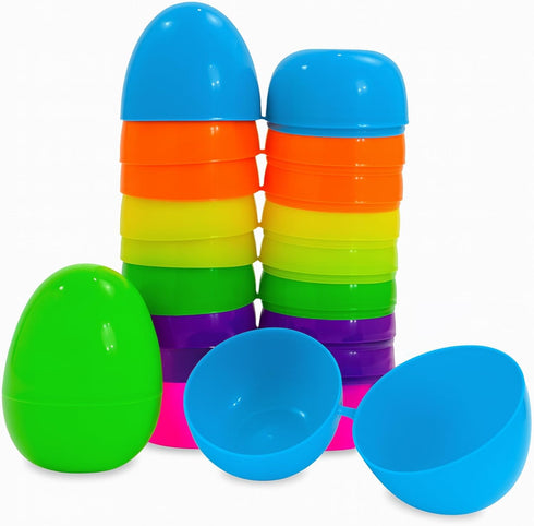 Celmuron 12 Pack 3.74'' Large Easter Eggs Bright Plastic Fillable Eggs for Easter Egg Hunt, Party Favors, Surprise