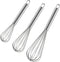 Stainless Steel Whisk Set, 3 Packs Balloon Whisks for Cooking, Whisking, Blending (8", 10", 12")