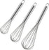 Stainless Steel Whisk Set, 3 Packs Balloon Whisks for Cooking, Whisking, Blending (8", 10", 12")