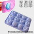 Sakolla 3 Pack Chocolate Flowers Silicone Molds, 12 Cavity Heart Shape Candy Cake Molds for Baking, Cupcake