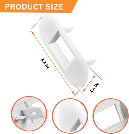WH02X24399 Washer Lid Lock Striker & WH01X24381 Bezel Assembly, Replacement for GE Hotpoint Top Load Washing Machine