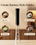 2 Milk Frother Handheld Rechargeable, Low Noise Electric Coffee Frother Wand with Stand, Stainless Steel Shaft