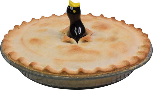 R&M International Set of 2 Black and White Pie Bird Vents