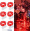 LAMPHOME 6 Pack Red Valentine's Fairy Lights Battery Operated (Included), 7 ft