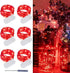 LAMPHOME 6 Pack Red Valentine's Fairy Lights Battery Operated (Included), 7 ft