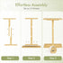 Amazer Bamboo TV Tray Table, Height Adjustable Side Table for Small Spaces, Snack Table for Couch, Bed, Chair, Sofa