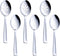 Stainless Steel Serving Spoon Set, 3 Large and 3 Slotted Spoons, 9.5-Inch Catering Set
