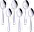 Stainless Steel Serving Spoon Set, 3 Large and 3 Slotted Spoons, 9.5-Inch Catering Set
