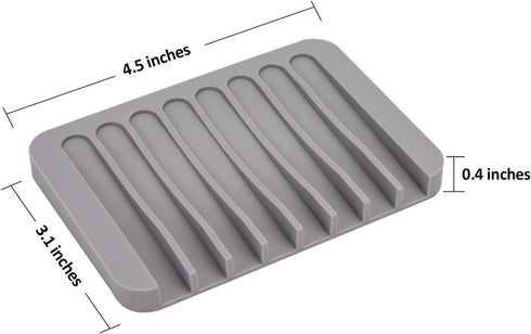 2PCS Mcyye Self Draining Soap Dishes, Premium Silicone Soap Holder for Shower, Bathroom, Easy Clean