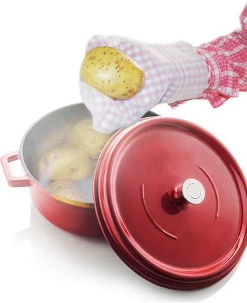 Silicone Oven Mitts Set of 2, Transparent Clear Silicone Shell with Cotton Quilted Lining, Heat Resistant Kitchen Gloves