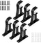 TOKPLNU Black Curtain Rod Bracket, 6 Pack Heavy Duty Holders for 1 Inch Drapery Rods, Wall Hanging Brackets