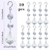 10pcs 38mm 50mm Crystal Sun Catcher, Clear Maple Leaf Crystal Chandelier Prism Pendant Parts, Suncatchers Hanging