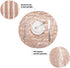Sequin Placemats Set of 6, Heat-Resistant Stain-Resistant Kitchen Table Mats, Elegant Rose Gold 15" Round for Party
