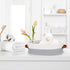 Bathroom Countertop Organizer Basket, Cotton Rope Woven Storage Basket Toilet Paper Decorative Basket for Bathroom, Bedroom, Living Room, Entryway 13"x6.3"x4.3" (Off White/Gray)