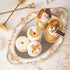 Sooyee White and Gold Mirror Decorative Tray for Bathroom Vanity, Dessert & Coffee Table, Home Decor with Handle