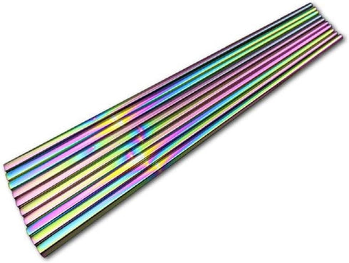 PAPER & QUARTZ Holographic Iridescent Rainbow Kitchen Utensil Chopsticks, Stainless Steel