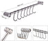 304 Stainless Steel Kitchen Utensil Racks, 15" Wall Mounted with 7 Sliding Hooks Hangers