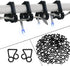Vikdio 30 Pcs Black Gutter Hooks for Christmas Lights, Holiday Light Clips, Gutter Clips for Outdoor String Icicle