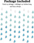 Yzurbu 24 Strings Raindrop Garland Decorations - Paper Hanging Rain Drops for Baby Shower, Party and Centerpieces