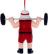 Kurt S. Adler Santa Weightlifter Ornament A1861, New Christmas Decoration