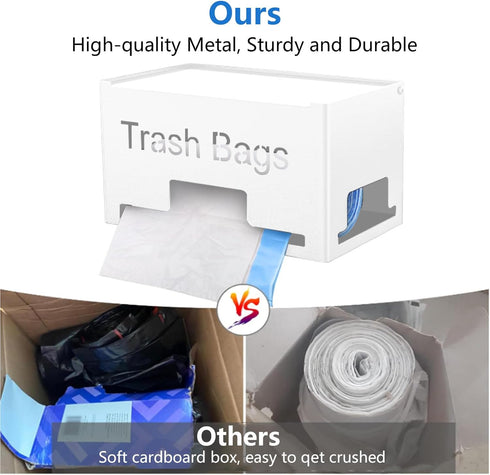 Countertop, STWWO Large Trash Bag Holder Dispenser, Metal Garbage Bag Dispenser Roll Holder, Kitchen Trash Storage