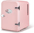 HealSmart 4 Liter Portable Mini Fridge - 6 Can Cooler and Warmer with Observation Window, Eco Friendly, Pink