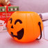 Halloween Portable Pumpkin Bucket 17cm Trick or Treat Candy Pail Holder, 2 Pieces