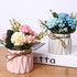 Fake Hydrangeas with Pot, Mini Hydrangea Artificial Flowers, Artificial Plant in Ceramic Vase for Office Desktop