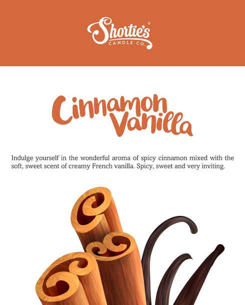 Shortie's Candle Company Cinnamon Vanilla Wax Melts Multi Pack, Formula 117-2, 3 Oz. Bars (6 Oz. Total)