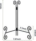 12 Inch Plate Stands for Display, 2 Pack Black Iron Adjustable Easel Stand for Photo Frame, Plate, Home Decoration