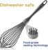 Dishwasher Safe Whisk, Professional Whisks For Cooking Non-Scratch, Stainless Steel & Silicone Wisk, Plastic Rubber Whisk Tool For Nonstick Cookware Pans, Heat Resistant Whisk 12-Inch, Grey. by OYV