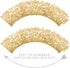 Andaz Press Glitzy Faux Gold Glitter Cupcake Wrapper Decorations, 24-Pack Gold Cupcake Holders