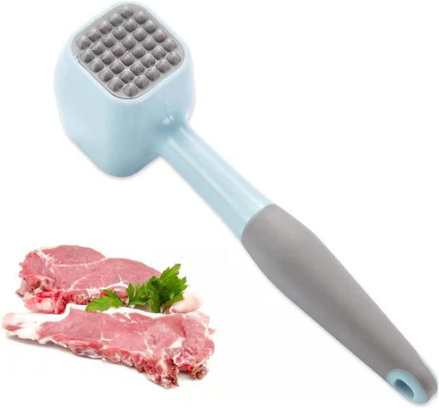 Meat Tenderizer Hammer Mallet with Comfort Grip Rubber Handle, Dual-Sided Pounder for Tenderizing Meat