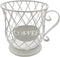 Coffee Pods Storage Basket for 35 K Cup Organizer, Decorative Holder for Coffee Bar Countertop - White.