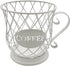 Coffee Pods Storage Basket for 35 K Cup Organizer, Decorative Holder for Coffee Bar Countertop - White.