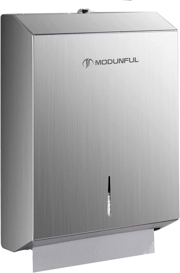 Paper Towel Dispenser Wall Mount: Large Capacity Commercial Paper Towel Holder for