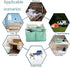 Green Bedside Caddy, Multi-Function Hanging Storage Basket for Bunk and Hospital Beds, Holds Glasses, Books, Mobile