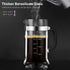 French Press Coffee Maker, 34oz 304 Stainless Steel with 4 Filters, Borosilicate Glass, Easy to Clean, Silver