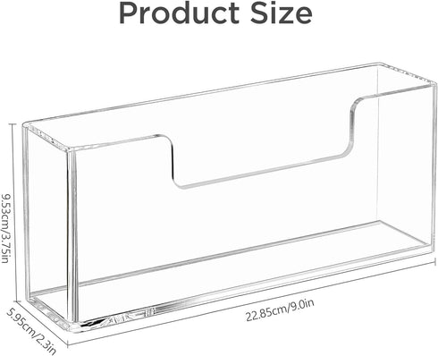 HBlife Acrylic Guest Towel, Paper Napkin Holder for Bathroom - Clear Waterproof Vertical Stand, Disposable Paper Hand