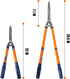 WPR1E95 Hedge Clippers:Bush Clippers With Adjustable Length Handle and Wavy SK-5 Steel Blade,Hedge Shears for Pruning Borders and Bushes, Blue and Yellow by WADFOW