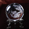 HDCRYSTALGIFTS 2.4 inch (60mm) Chinese Dragon Crystal Ball with Silver-Plated Stand, Fengshui Home Decoration