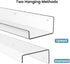 Upsimples 8 Pack Acrylic Shelves for Wall Storage, 15" Floating Bookshelves, Clear Display Shelf Organizer