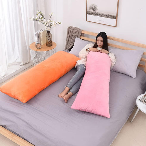 TAOSON Cozy 20x54 20x54 Inches, Luxury Soft Long Pillowcase, Zippered Velvet Body Pillow Cover, Pillow Protector