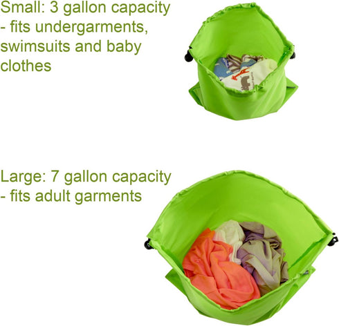 Smooth Trip Travel Laundry Bags - Set of 2 Odor-Blocking Barrier Bags for Wet and Dirty Clothes, Compact