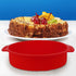 11.42inch Silicone Cake Molds, DIY Baking Cake Pan Tray Bakeware Pan Quick Release Baking Pans for Layer Cakes, Cheese Cakes (Red)