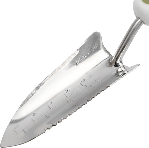 Worth Garden Aluminium Garden Planting Trowel Shovel - 2-Color-Combined PP/TPR Ergonomic Grip - Hand Shovel Tool for Gardening Weeding Transplanting and Digging - T509A00 by Worth