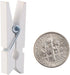 DECORA Pack of 100 Sturdy White Wooden Mini Clothespin Photo Clips - 3.5cm